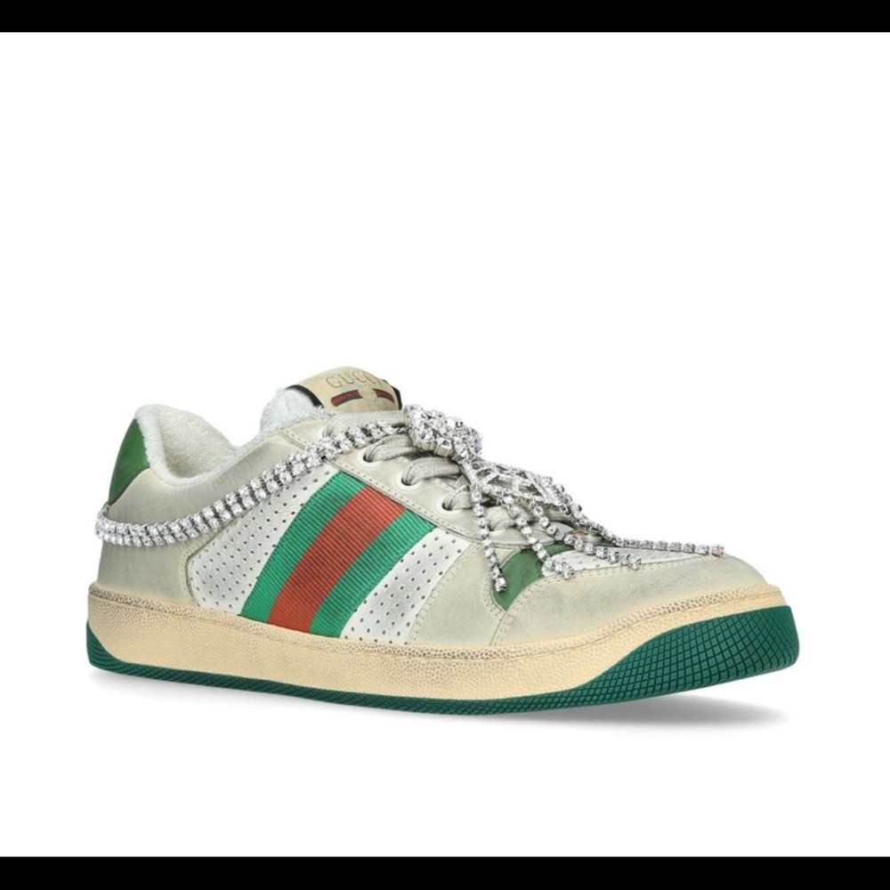 Gucci Leather Distressed Screener Sneakers